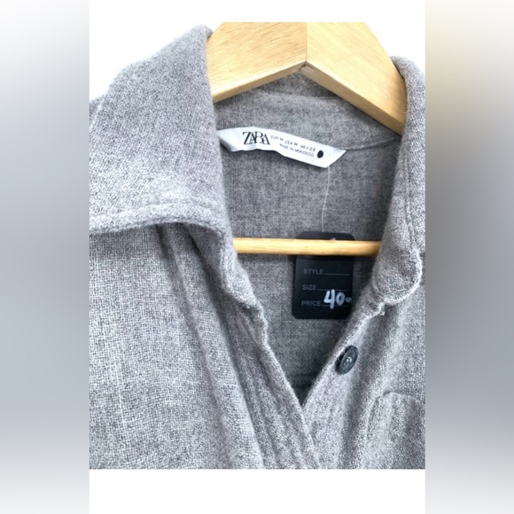 Zara Limited Edition Knotted Dress Gray 8397/528 Size M - Picture 6 of 9